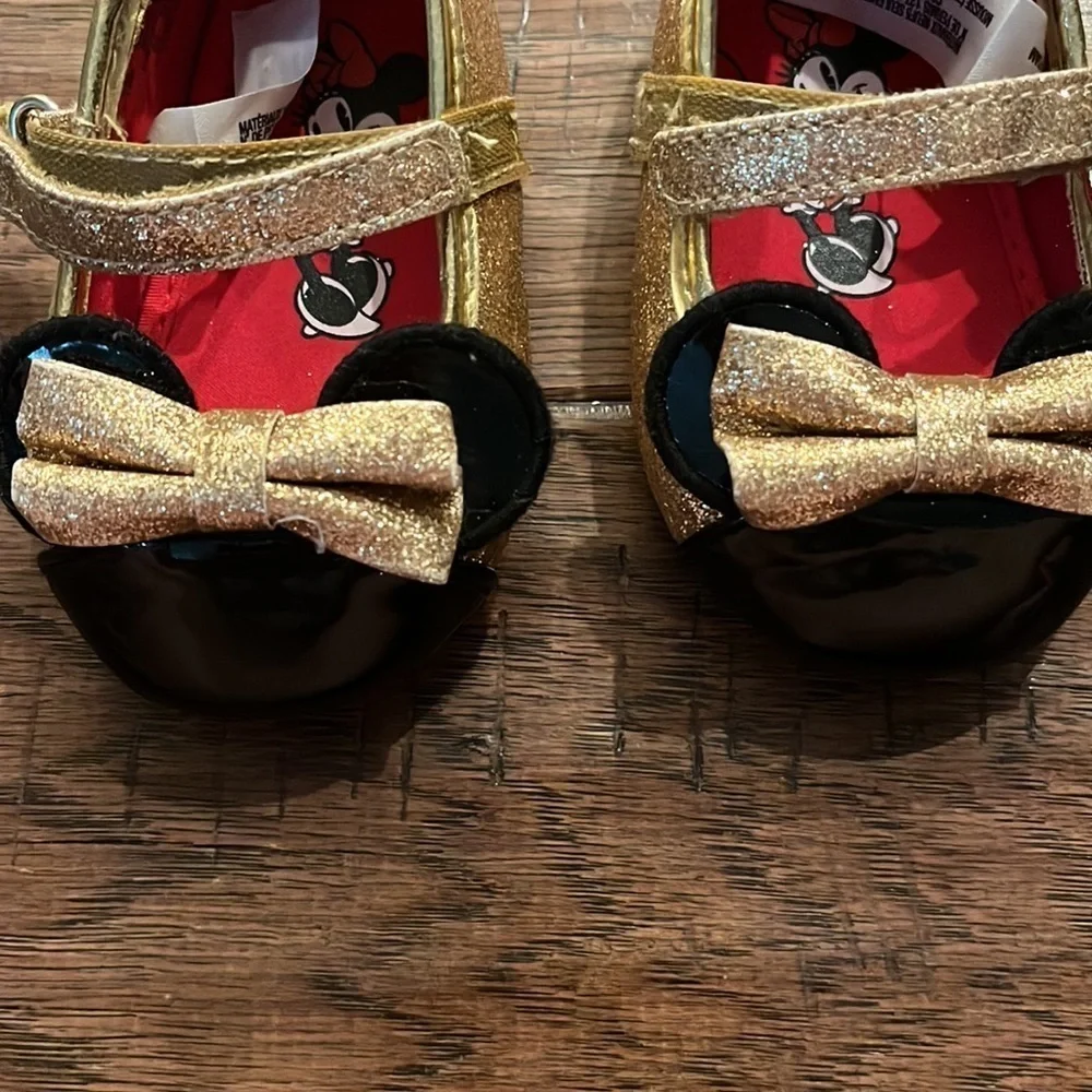 Disney Minnie Mouse Bowtie Mary Janes Size 6-12M